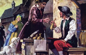 Meyer Rothschild otworzył mały bank w getcie we Frankfurcie i specjalizował się w obcych walutach autorstwa English School